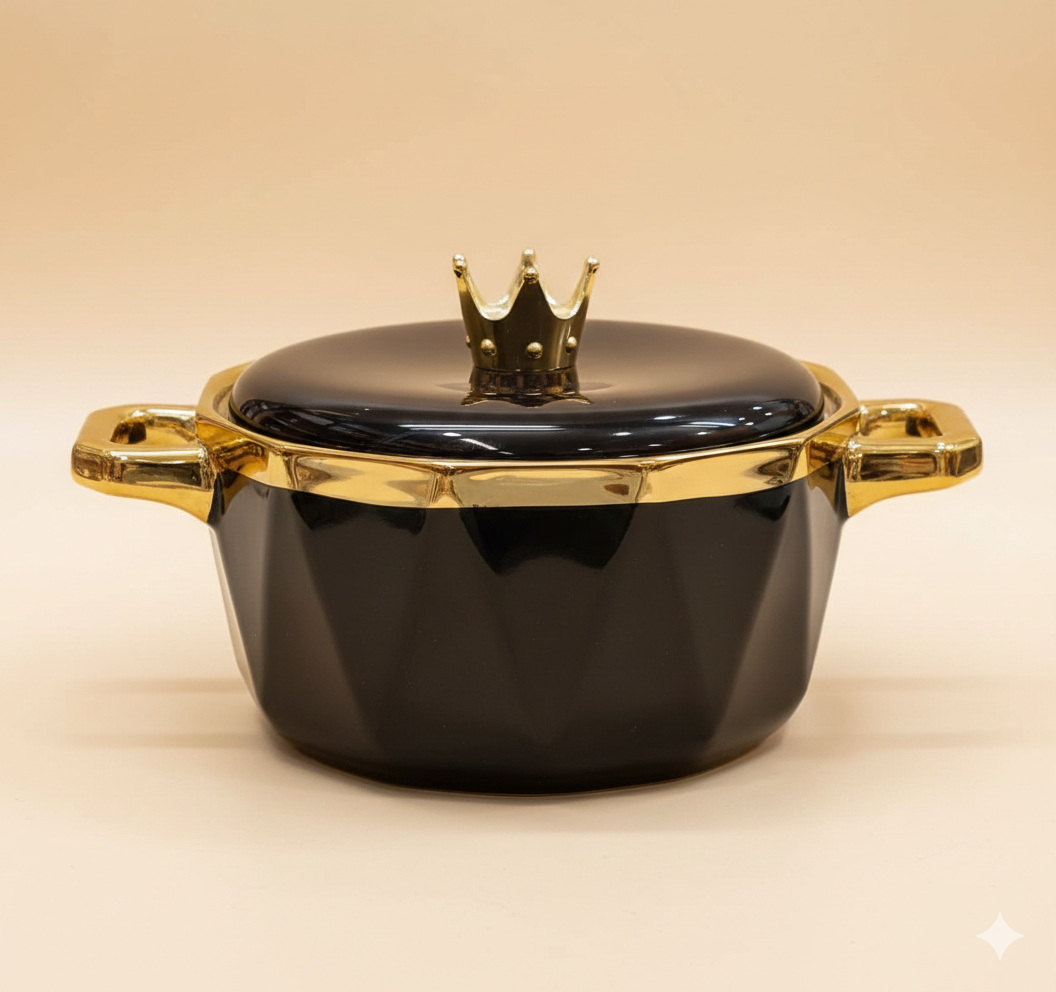 Crown Series Geometric Ceramic Serving Bowls