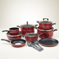 CHEF 10-Piece Essential Non-Stick Cookware Set – Maroon Edition