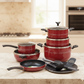 CHEF 10-Piece Essential Non-Stick Cookware Set – Maroon Edition