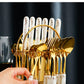 24pcs Marble Cutlery Set With Stand