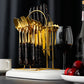 24pcs Marble Cutlery Set With Stand
