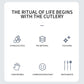 24pcs Marble Cutlery Set With Stand