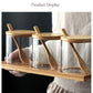 3Pcs Wooden & Glass Jar