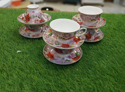 Flower Cup & Saucer Set