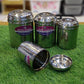 4Pcs Heavy Steel Jar Set