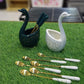 Ceramic Swan Spoon Set