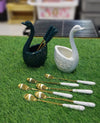 Ceramic Swan Spoon Set