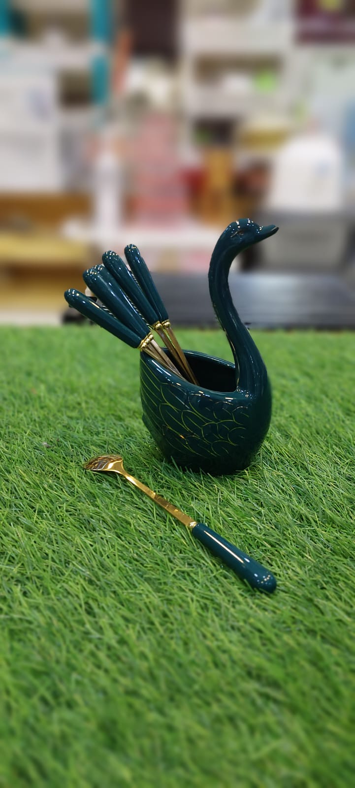 Ceramic Swan Spoon Set