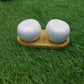Ceramic Salt & Pepper Set With Wooden Base