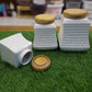 3Pcs Ceramic Airtight Jars With Wooden Lid
