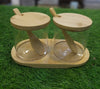 2Pcs Wooden & Glass Jar