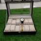 12-Slot Watch Box With Glass Lid