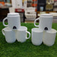 6Pcs Ceramic White Cup Set