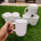 6Pcs Ceramic White Cup Set