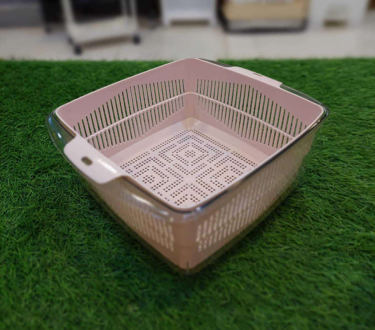 Double Layer Plastic Drain Basket