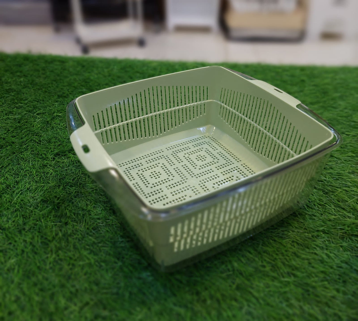 Double Layer Plastic Drain Basket