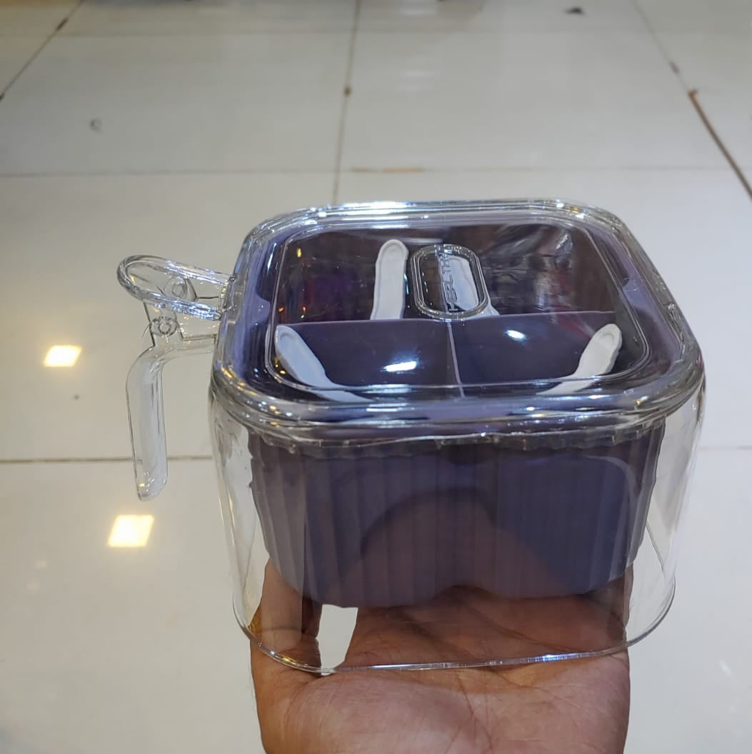 4 Portion Acrylic Plastic Spice Box