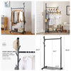 Double Garment Rack Hanging Top Rod