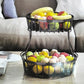 Two Tier Detachable Golden Metal Snack Storage