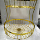 Two Tier Detachable Golden Metal Snack Storage
