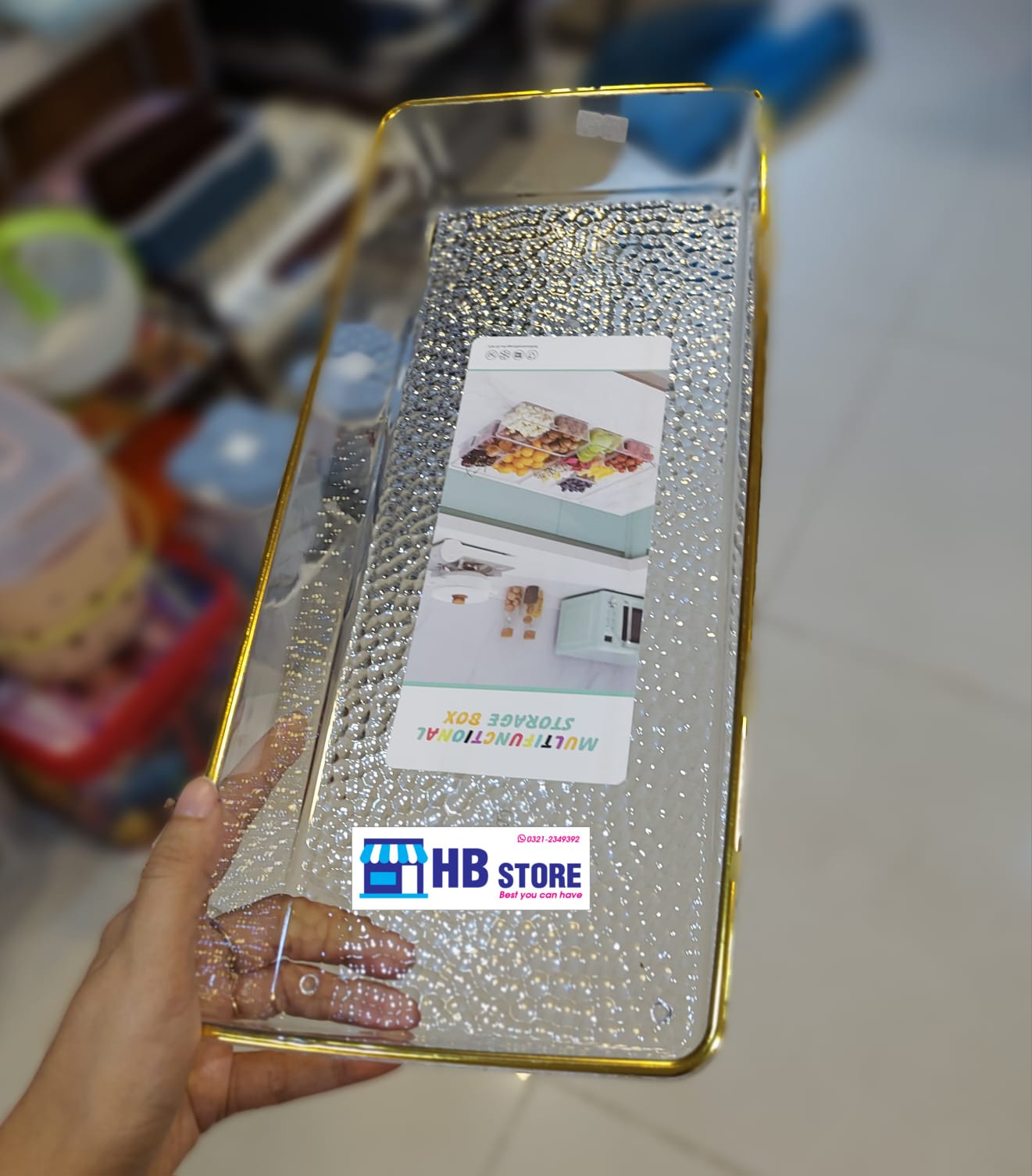 Golden Line Acrylic Basket