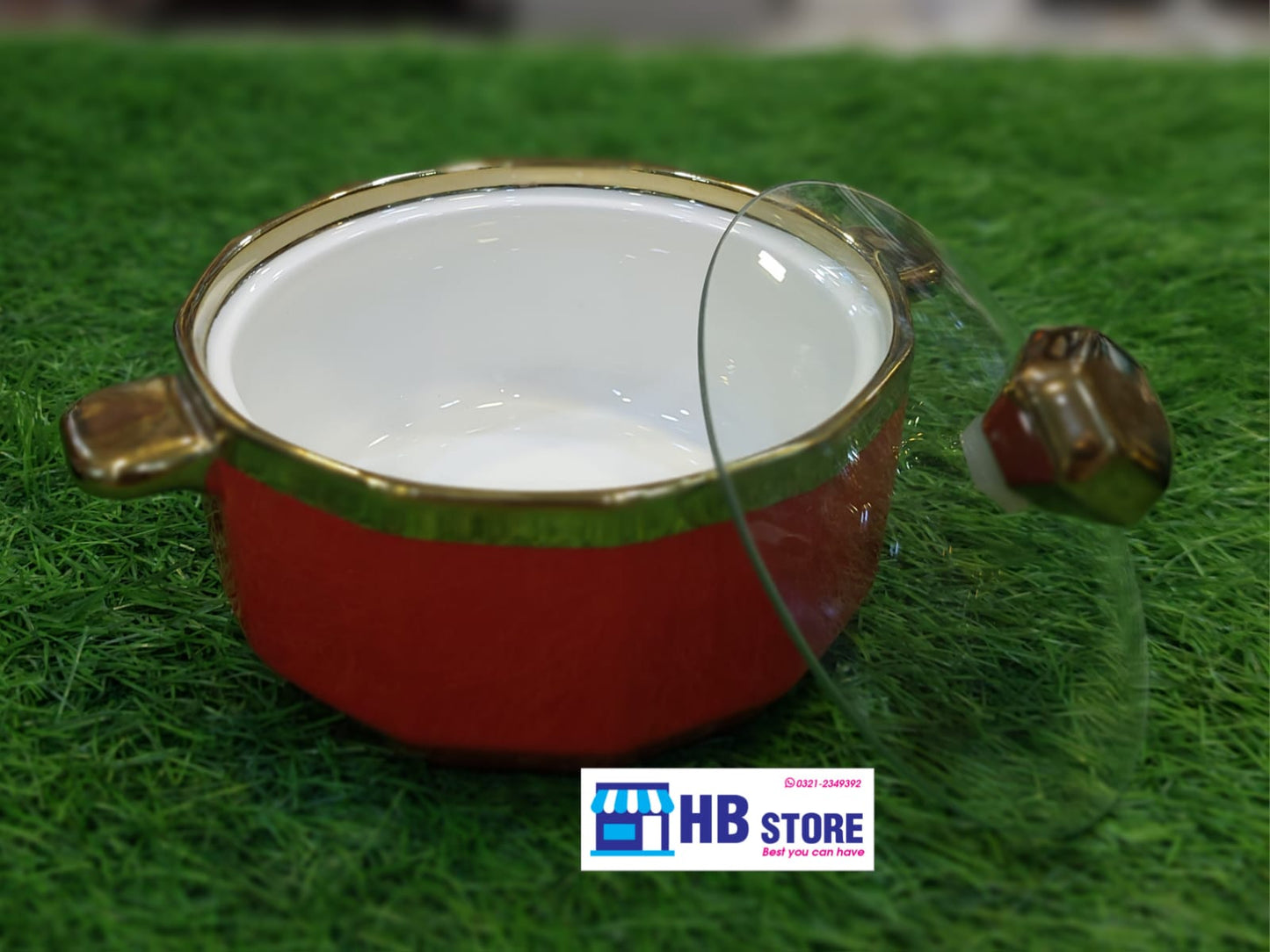 Colorful Ceramic Glass Lid Bowl