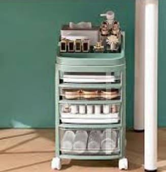 Cosmetic Jewelry Cabinet Trolley