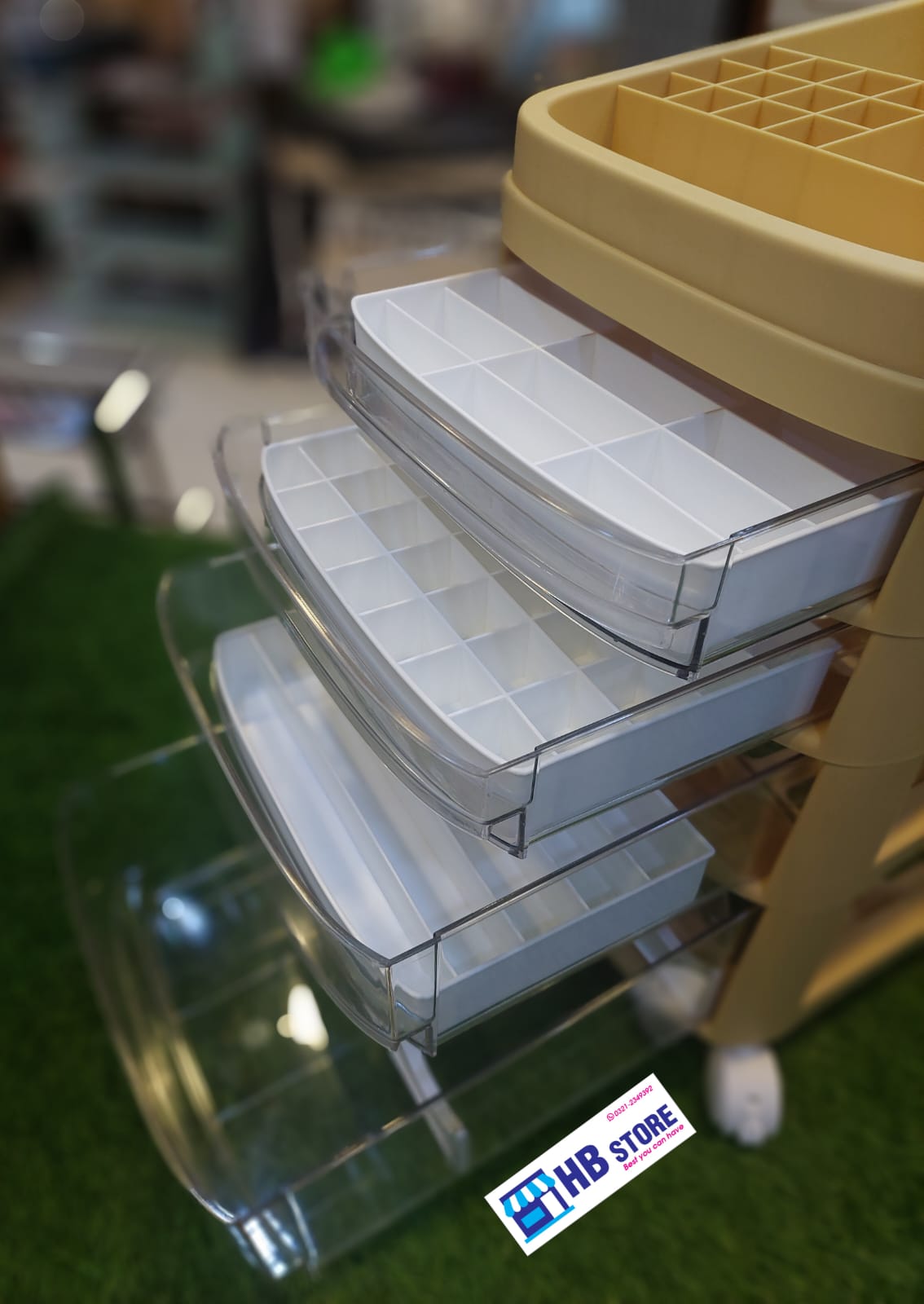 Cosmetic Jewelry Cabinet Trolley