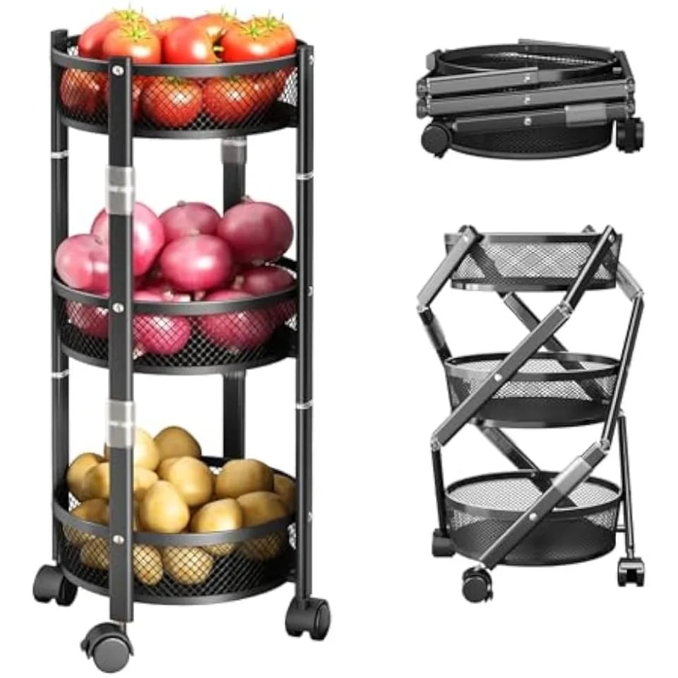 3 Layer Foldable Trolley