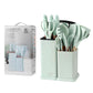 19Pcs Kitchen Utensil Knife & Cutting Board Complete Set With Holder
