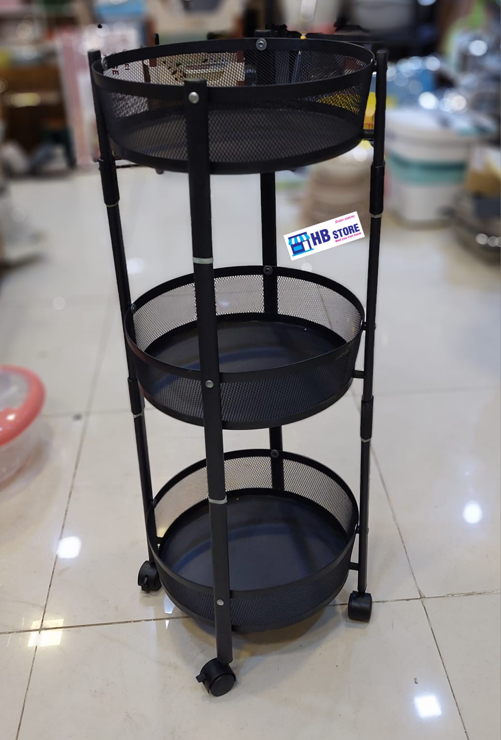 3 Layer Foldable Trolley