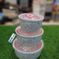 3pcs Ceramic Airtight Bowl Set