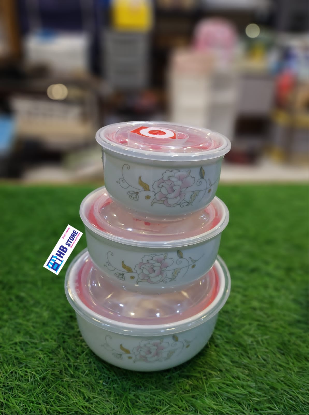 3pcs Ceramic Airtight Bowl Set