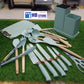 19Pcs Kitchen Utensil Knife & Cutting Board Complete Set With Holder