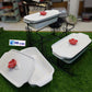 3 Step Ceramic Dish With Metal Stand