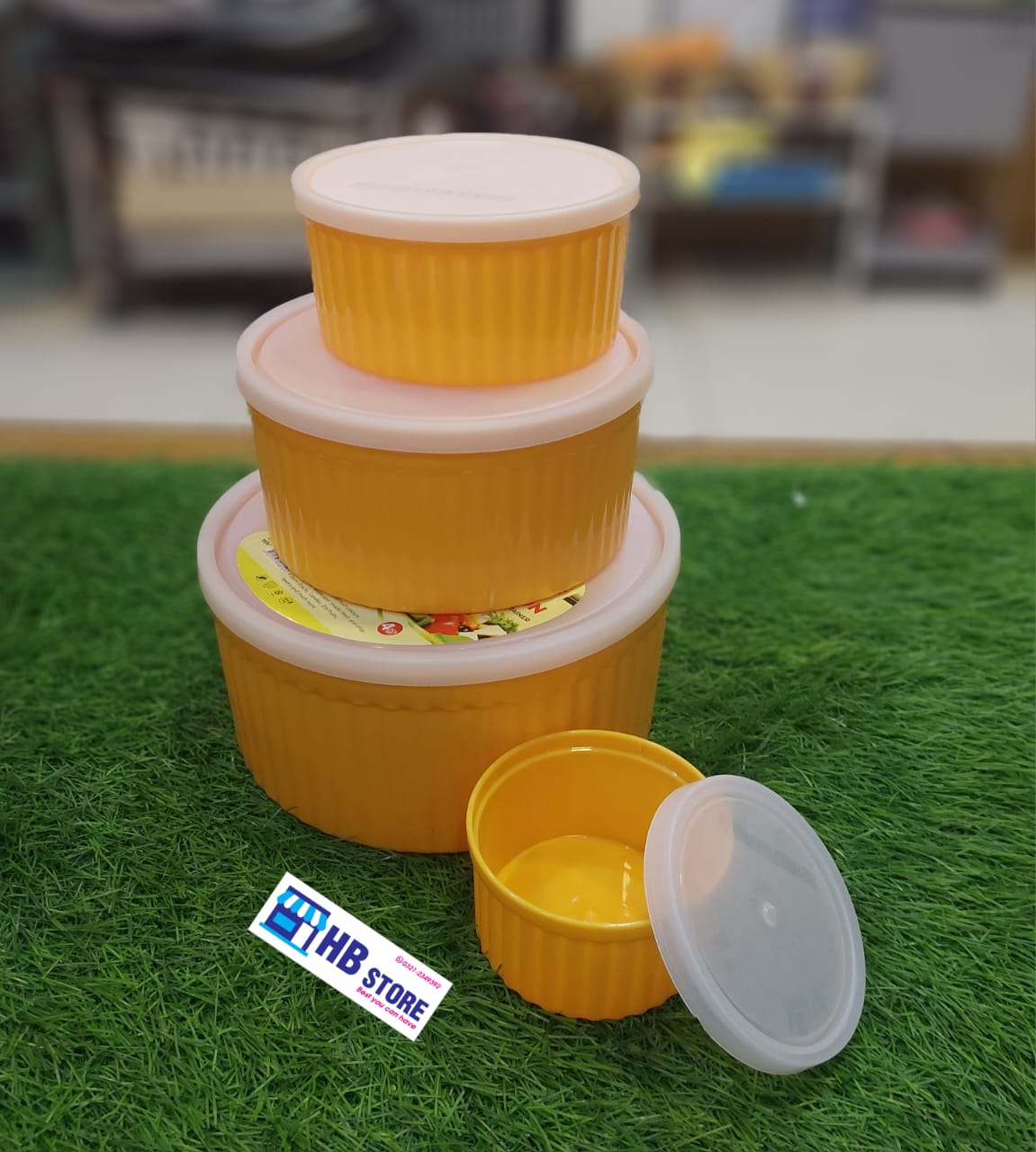 4Pcs Plastic Bowl Set With Lid