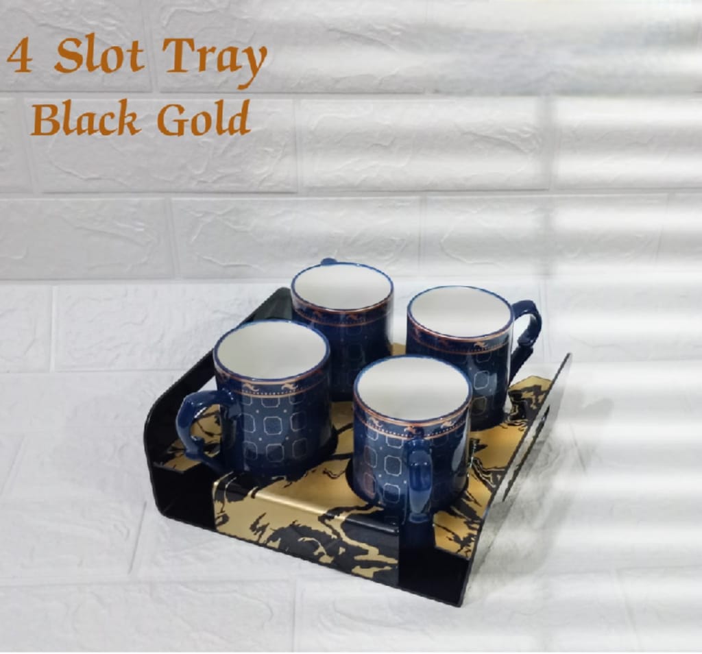 Acrylic Glass & Cups Holder Tray