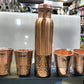 Fancy Copper Bottle & 4 Glass Set
