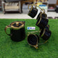 6Pcs Cups With Tea Pot & Metal Stand