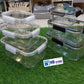3Pcs Acrylic Square Airtight Box Set