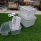3Pcs Plastic Box Set With Drainer Basket