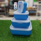 4Pcs Square Plastic Box Set With Lid