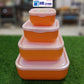 4Pcs Square Plastic Box Set With Lid