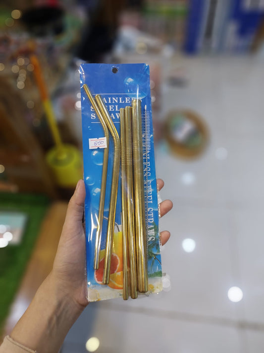 Golden Stainless Steel Straws