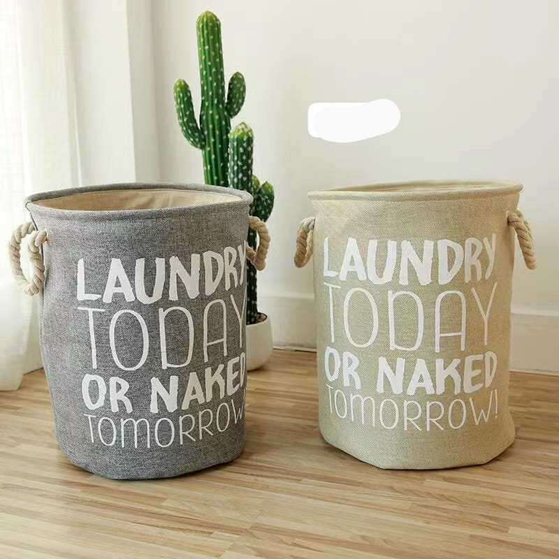 Large Laundry Basket Bag with Handle Round