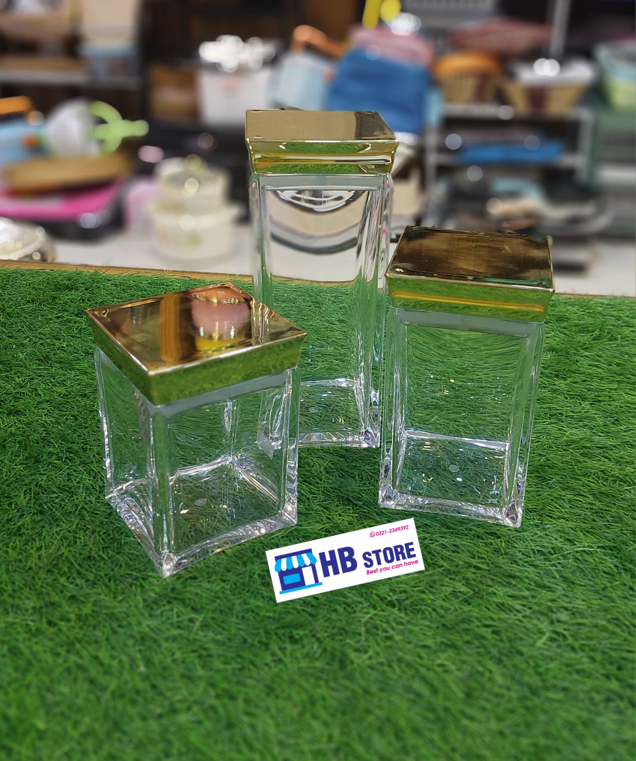 3Pcs Heavy Quality Acrylic Jar Set