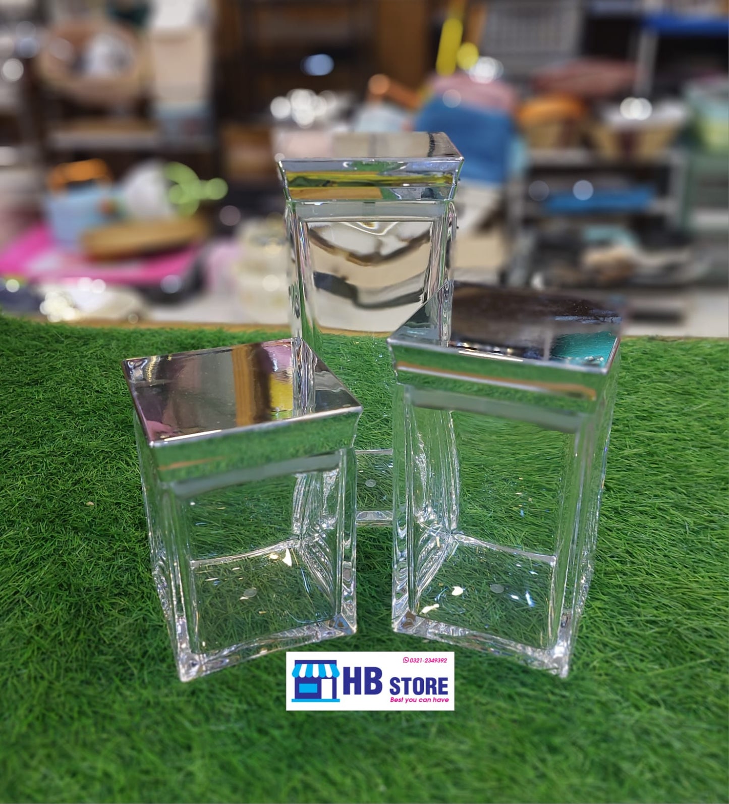 3Pcs Heavy Quality Acrylic Jar Set