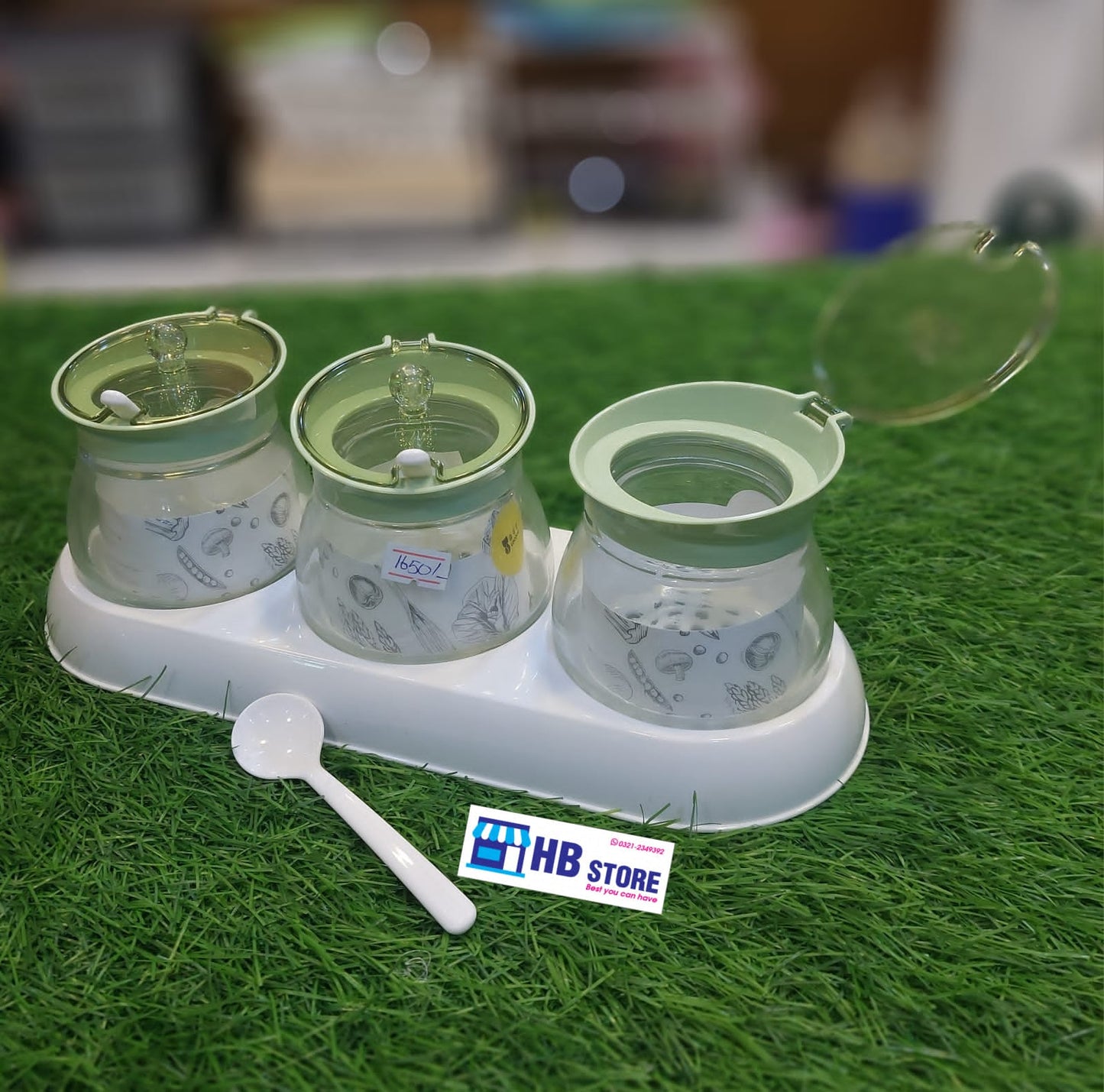 3Pcs Glass Martial Spice Set