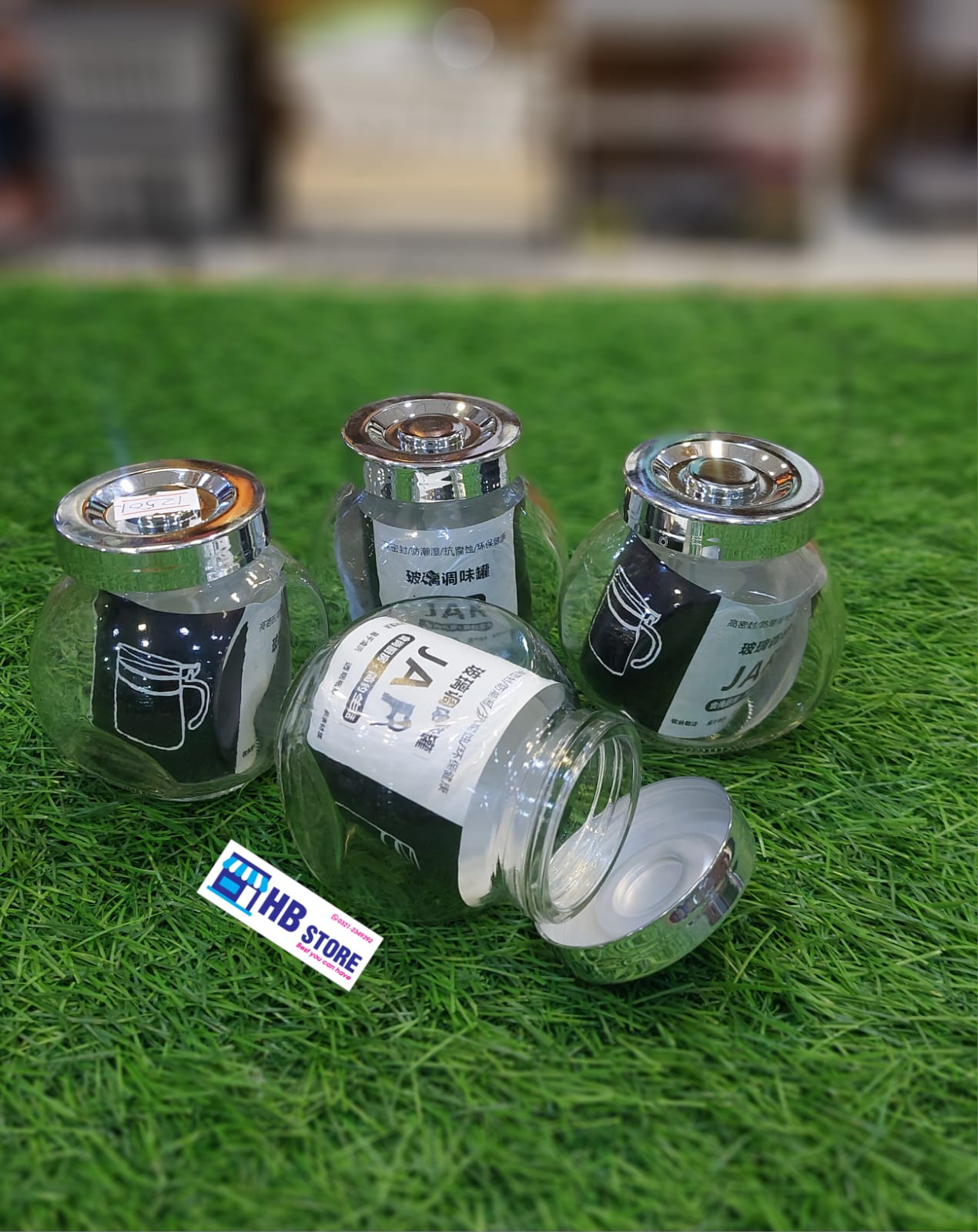 4Pcs Airtight Glass Jar Set