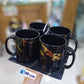 Marble Texture Ceramic Mug with Melamine Tray